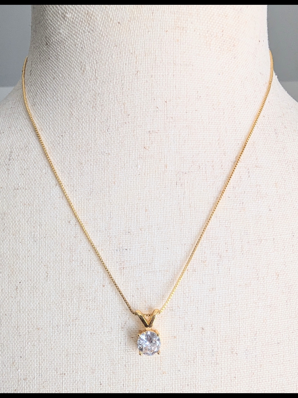 2 Carat Moissanite Solitaire Pendant Necklace Gold Over Silver